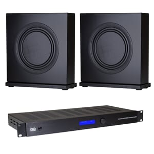 PSB CSIR SUB 2PACK Sort + PSB subwoofer forsterker