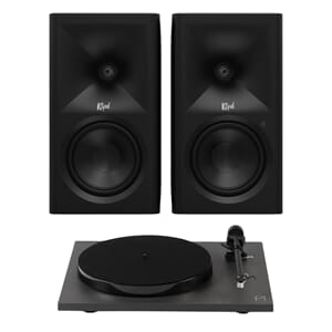 Klipsch The Fives II sort + Rega Planar 1 Platepiller