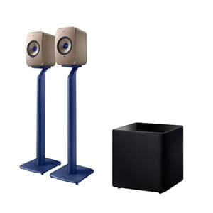 Kef LSX II Pakke - Beige(blå stativ)