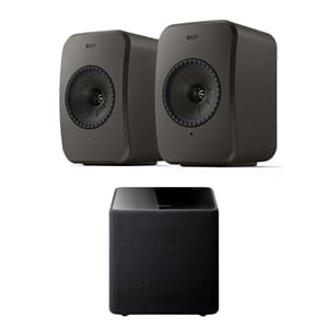 Kef LSX LT grå + Kef Kube 8