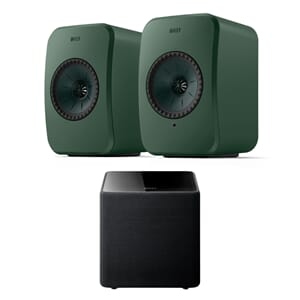 Kef LSX LT grønn + Kef Kube 8