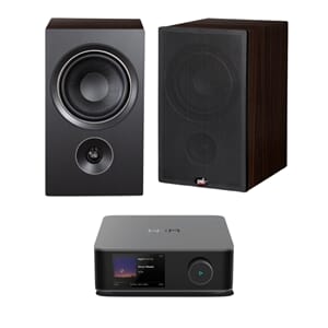 PSB Alpha P5 Walnut + Wiim Amp Ultra