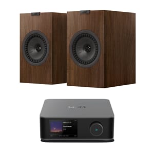 Kef Q3 Meta Valnøtt + Wiim Amp Ultra